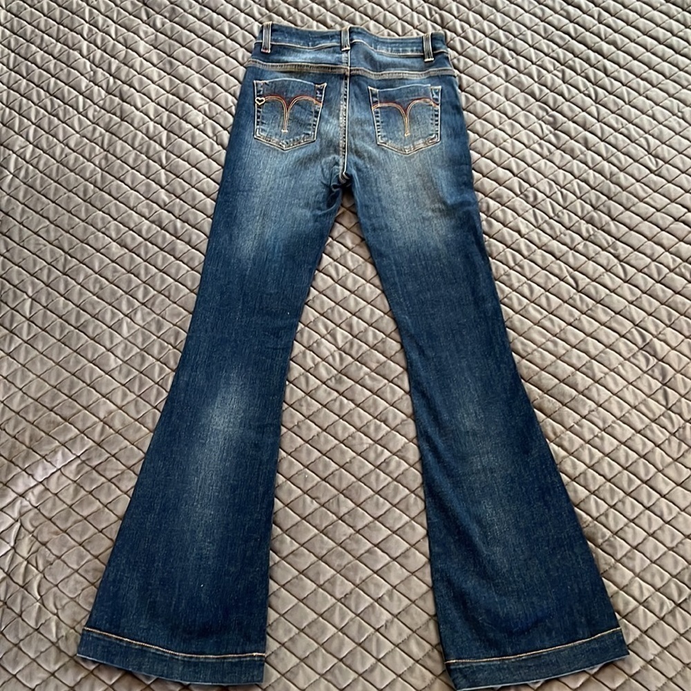 Denim Twin-Set T.S.J. Bell bottom Emelie. Size 25 zipper​​​​​​​​